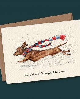 Dachshund Through The Snow – Dog Greeting Card