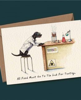 Lab Testing – Dog Greeting Card