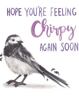 Chirpy Again Soon – Bird Greeting Card