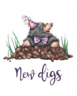 New Digs – Mole Greeting Card