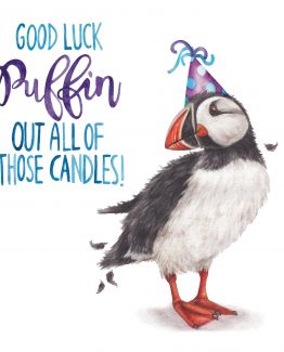 Puffin Candles – Puffin Greeting Card