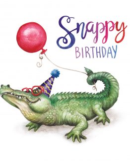 Snappy Birthday – Crocodile Greeting Card
