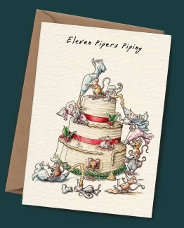 Eleven Pipers Piping – Christmas Greeting Card