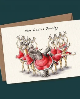 Nine Ladies Dancing – Christmas Greeting Card